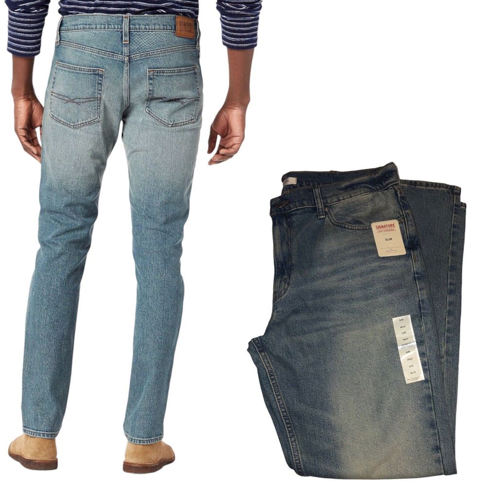Signature by Levi Strauss Slim Fit Denim Jeans  Mens Size 38X30 - Picture 4 of 14